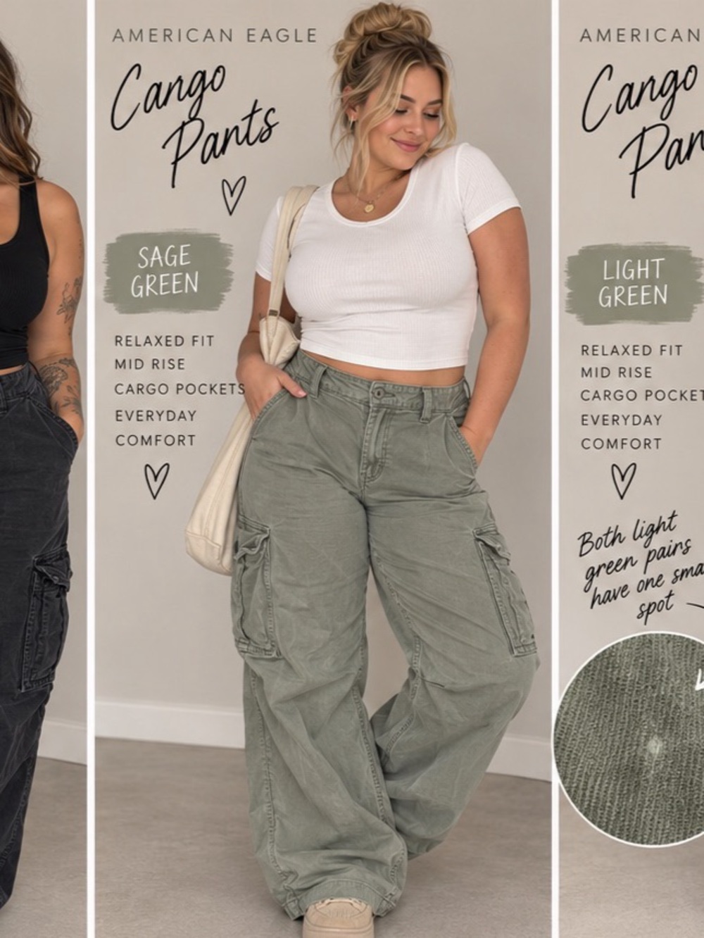 American Eagle Deep green cargo pants